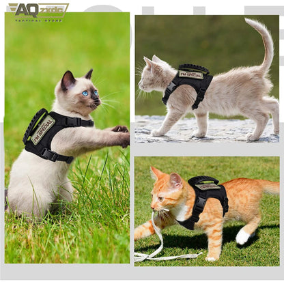 Tactical Dog Harness for Small Dogs Working Training Khaki Adjustable Soft Padded Dog Vest Harness No-Pull Outdoor Military Pet