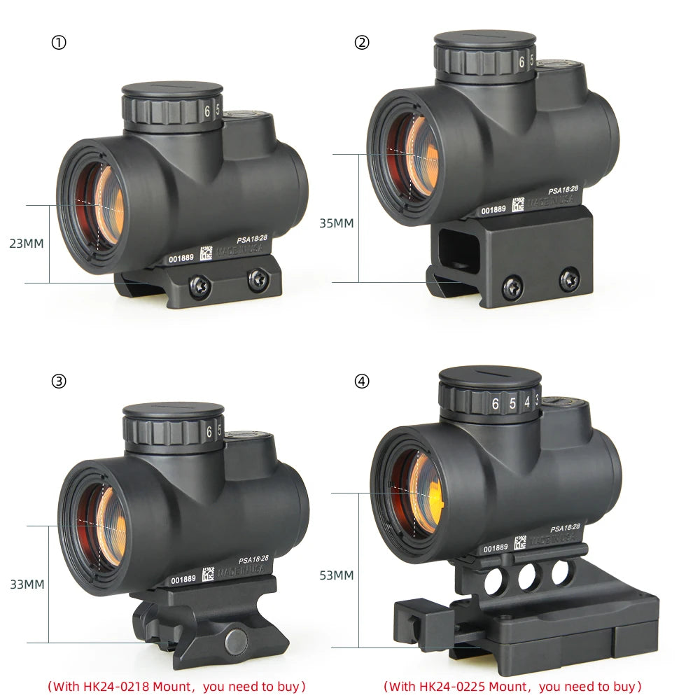 Hunting sight 2MOA Red Dot Rifle Sight Holographic Red Dot Scopes Reflex Scope Collimator Sight Optics gs2-0105