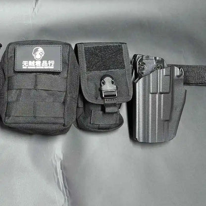 Full Set Of Outdoor Airsoft Belt Set, With Double Magazine Pouch, Phc Recovery Bag, Multi-Function Bag, G17 Quick-Draw Holster