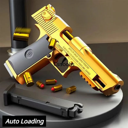 Mechanical Continuous Firing 2011 Sig17 Automatic Desert Eagle Toy Gun Shell Ejection Airsoft Pistol Soft Bullet Toy for Kids