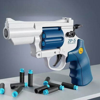 ZP5 Revolver Pistol Manual Soft Dart Bullet Launcher Toy Gun Weapon Outdoor  Airsoft  Shooter Pistola For Boys Birthday Gift