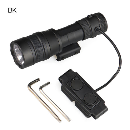 Tactical Flashlight LED Micro Light 1000 lumens Momentary Constant Function with Remote Press Switch For Hunting 15-0155