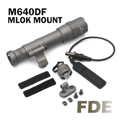 Tactical Airsoft SF M640 M640DF M340V Light Outdoor Rifle Flashlight Light LED Lanterna Fit 20mm Rail