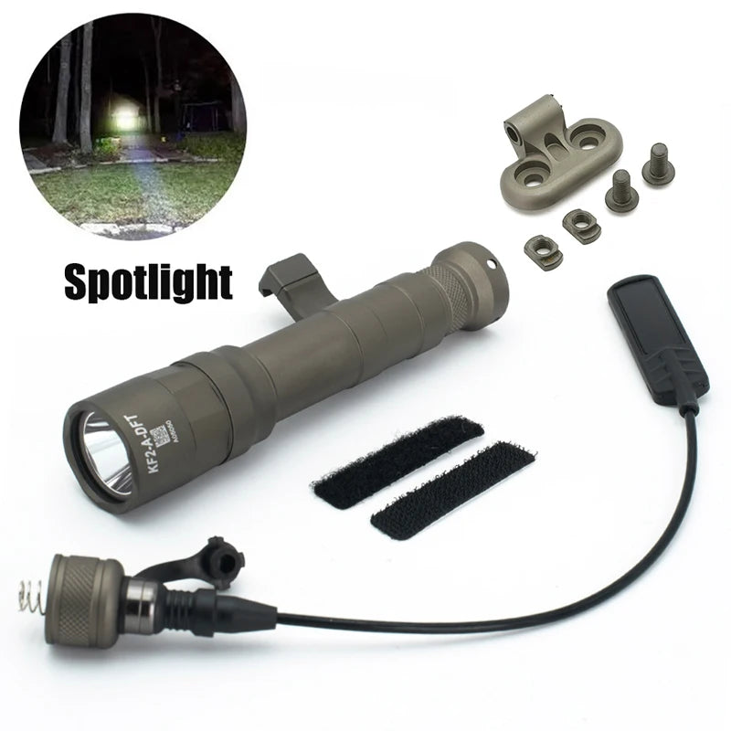 SOTAC M640DFT/M340DFT Tactical Flashlight Scout Light Turbo Spotlight Floodlight Version Fit 20mm Rail Airsoft Rifle Accessories