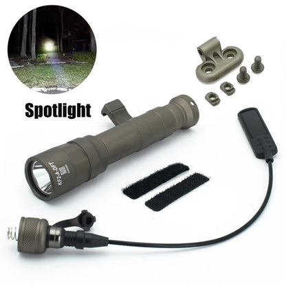 SOTAC M640DFT/M340DFT Tactical Flashlight Scout Light Turbo Spotlight Floodlight Version Fit 20mm Rail Airsoft Rifle Accessories