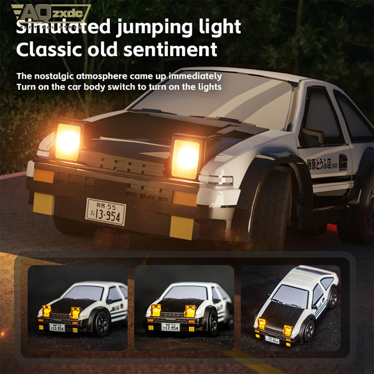 K14 RTR 1/64 2.4G 4WD Drift RC Car Mini Race, Radio Control High-Speed Motor Full Proportional On-Road Racing Vehicle Model