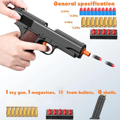 Shell Ejecting Pistol M1911 Airsoft Empty Hanging Soft Bullet G17 Black Toy Gun CS Weapon for Boys Gift