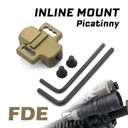 Airsoft Flashlight Mount Base Scout Light Side Rail for SF M300 M600 M600C Weapon Light fit Mlok Keymod 20mm Picatinny