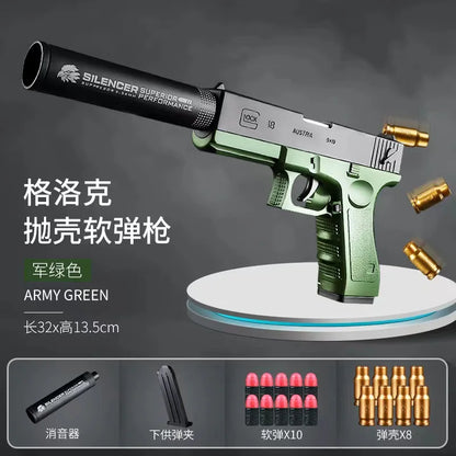 Shell Ejecting Pistol M1911 Airsoft Empty Hanging Soft Bullet G17 Black Toy Gun CS Weapon for Boys Gift