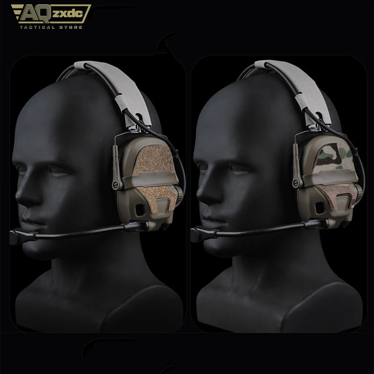 AQzxdc Tactical Headset Sticker Magic Patch for GEN 6 AMP Style Shooting Anti Noise Headphone Hearing Protection Earmuffs