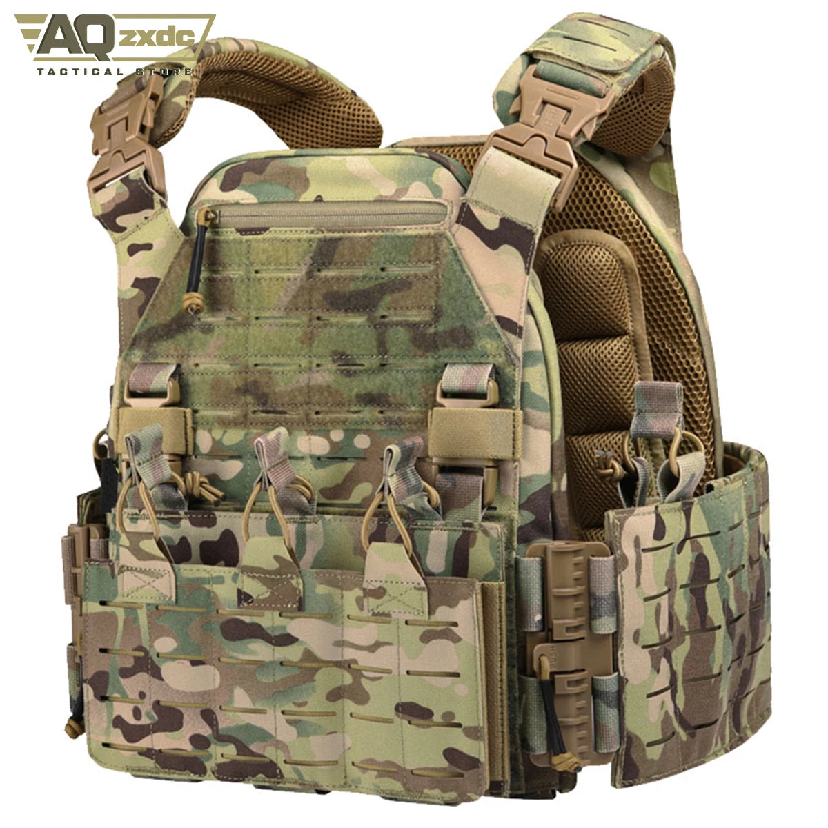 Tactical GBRS LBT V2 Lightweight Tactical Plate Carrier with Molle Quick Release Protective Vest for Outdoor Paintball Game
