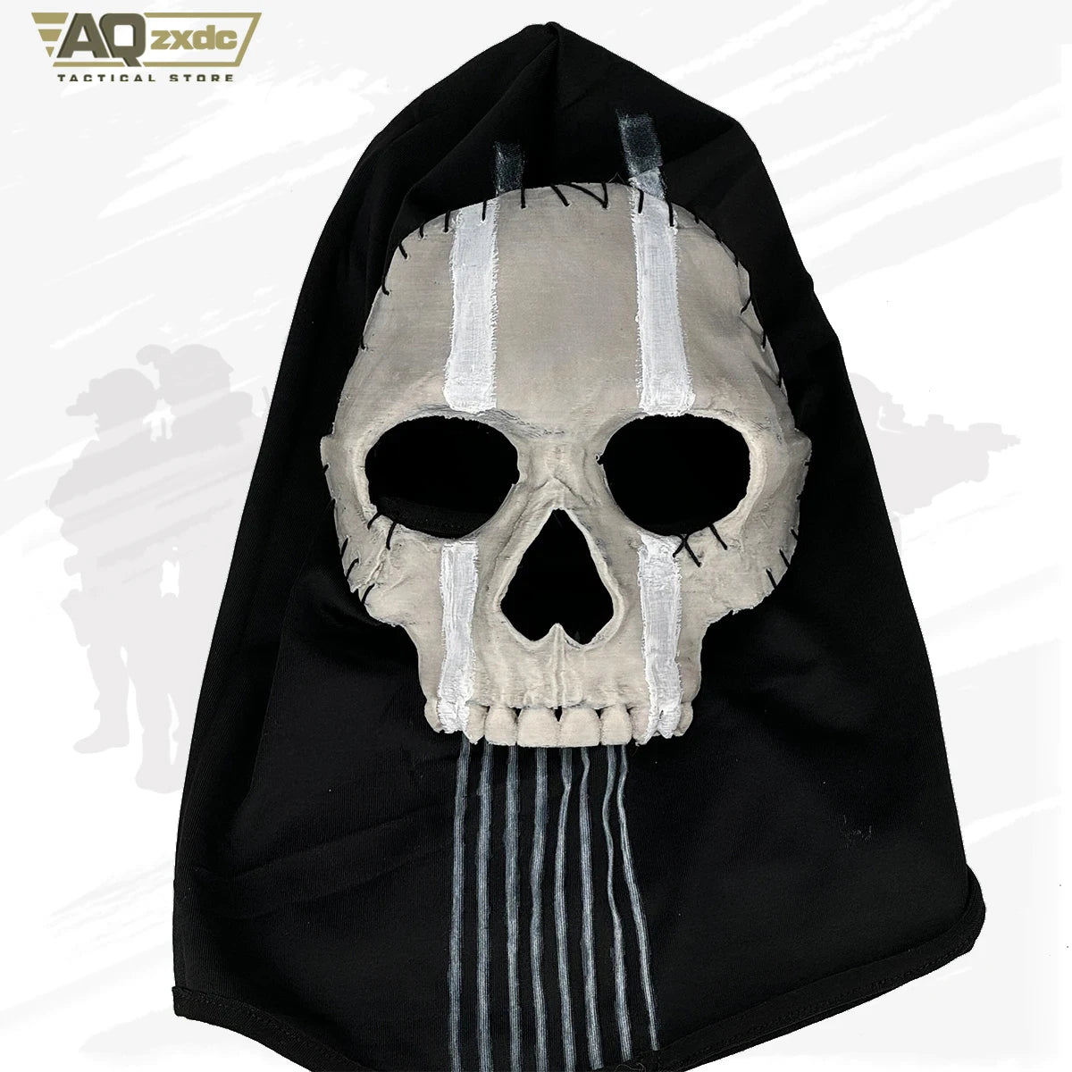 Airsoft Call of Duty 19 Cosplay Night Raid Ghost Helmet Set - Ghost Full face Mask & Includes headphones & Four-eye NVG Model