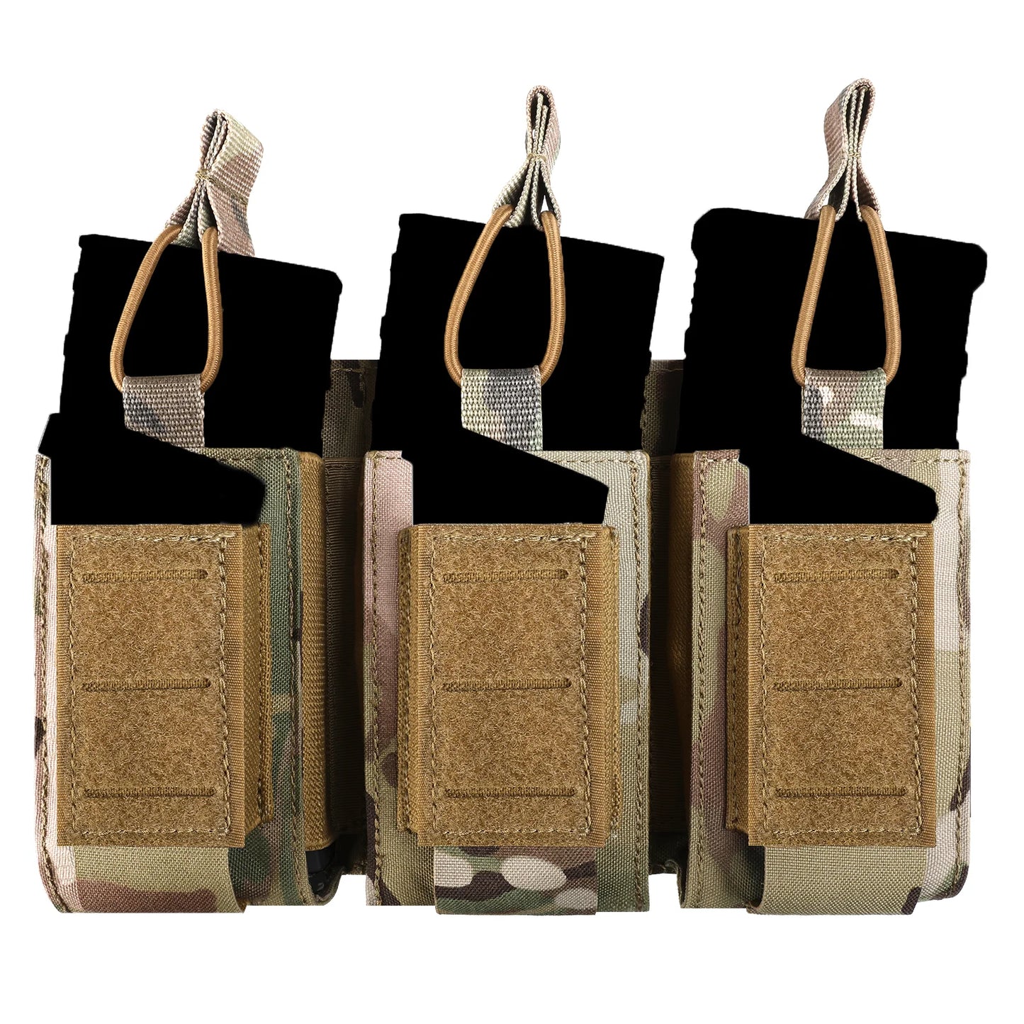 AQzxdc Tactical Triple Magazine Pouch Laser Cutting Hunting Bag Nylon Molle Mag for 5.56mm 9mm for Airsoft Paintball War Game