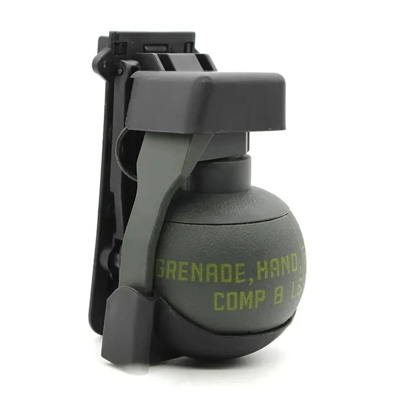 2 Pcs Tactical Grenade Model Toy, M67 Burst Grenade, Military Smoke Grenade Model, for Airsoft Paintball Hunting CS War Game