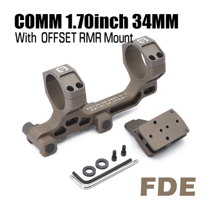 34mm Tube Airsoft Wargame Hunting Tactical C1 Modular Riflescope Mount 1.54/1.70/1.93 inch with Offset/TOP Red Dot Mounts