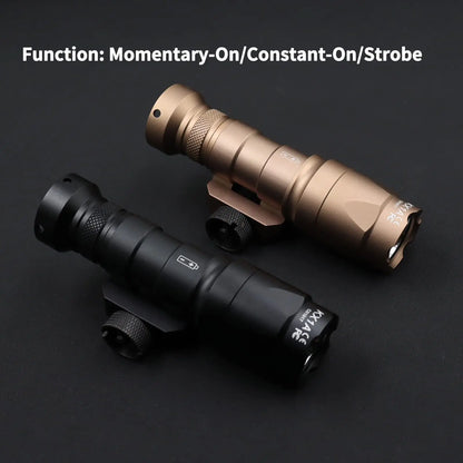 AQzxdc Tactical Picatinny Flashlight M300A Mini Light LED Whitelight with Strobe Weapon Light with Pressure Switch