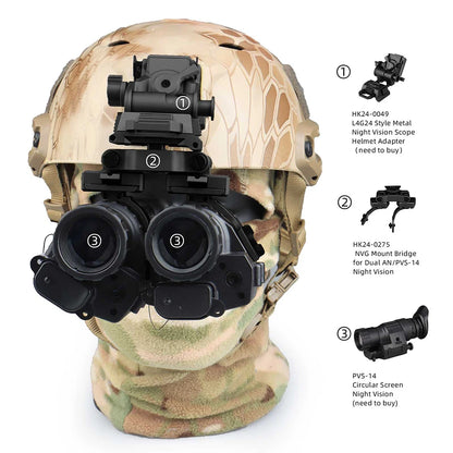 E.T Dragon Tactical Night Vision Scope Mount Adapter Adjustable PVS-14 Binocular Bridge Adapter holder For Hunting gs24-0275