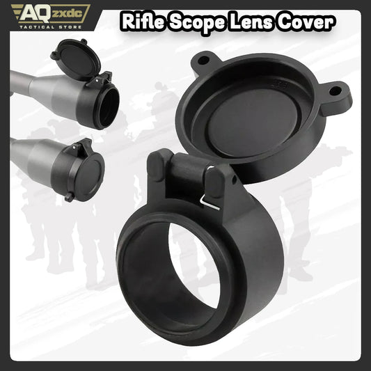 AQzxdc Flip Caps Tactical Lens Cover Flip Caps Eyepiece Flip-Up Protector Cover Outdoor Hunting for Rifle Scope Lens Cover