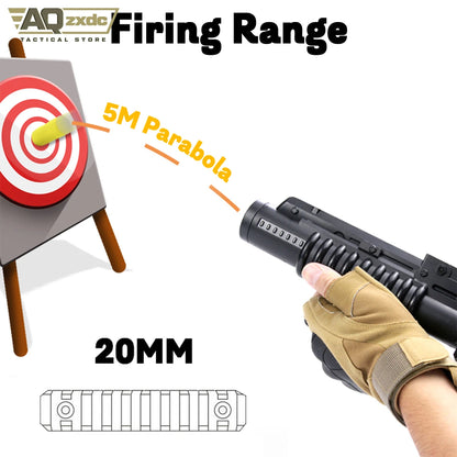 M203 Howitzer Launcher Soft Bullet Toy Suitable for 20mm Rail M416 M4 SCAR Can Launch Foam Soft Bullet Under-hung Props