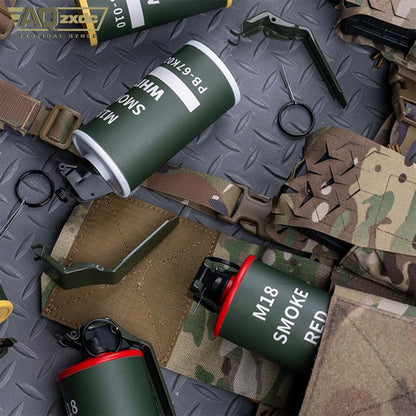 Tactical M18 Model Smoke Grenade Quick Container Release Tactical Smoke Grenade Model for Airsoft Paintball Shooting War CS Game