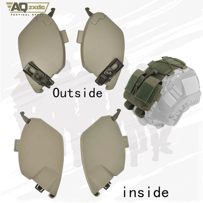 Airsoft Helmet Set with Rail 3.0 Adjustable Chin Strap/Protective Ear Side Cover/Night Vision Mount and Helmet Battery Pouch