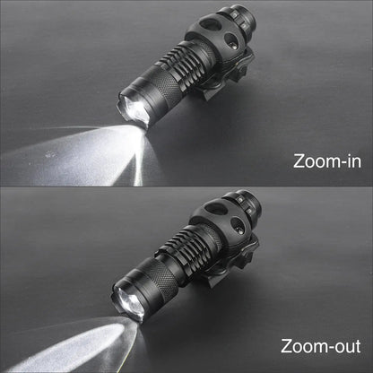 AQzxdc Military Helmet Light, Mini Clampable Tactical Flashlight with, Compact Helmet Mounted LED with Fast Helmet Clip Rail