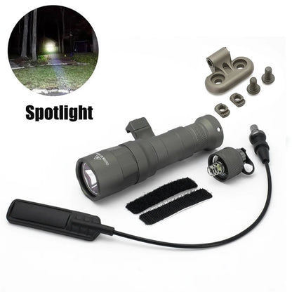 SOTAC M640DFT/M340DFT Tactical Flashlight Scout Light Turbo Spotlight Floodlight Version Fit 20mm Rail Airsoft Rifle Accessories