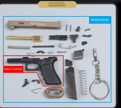 1:3 TTI G34 Mini Alloy Pistol Model Detachable Toy Gun Keychain Pendant Miniature Pistola Collection Toy Boys Adult Gifts