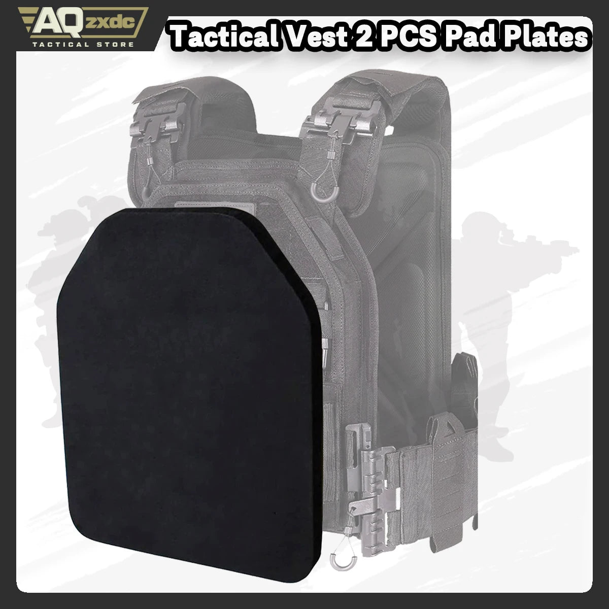 AQzxdc Tactical Airsoft Paintball EVA Vest Inner Liner Foam 10 in x 12 in Black 2 PCS Pad Plates for Airsoft Tactical Vest