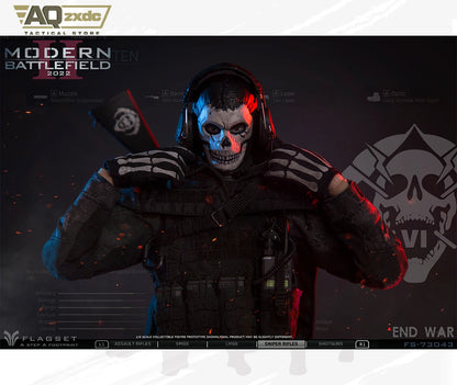 AQzxdc Cod 1/6 Action Figure Soldier Model Doomsday War END WAR Death Ghost - End War Reaper Squad Ghost 2 Death Model