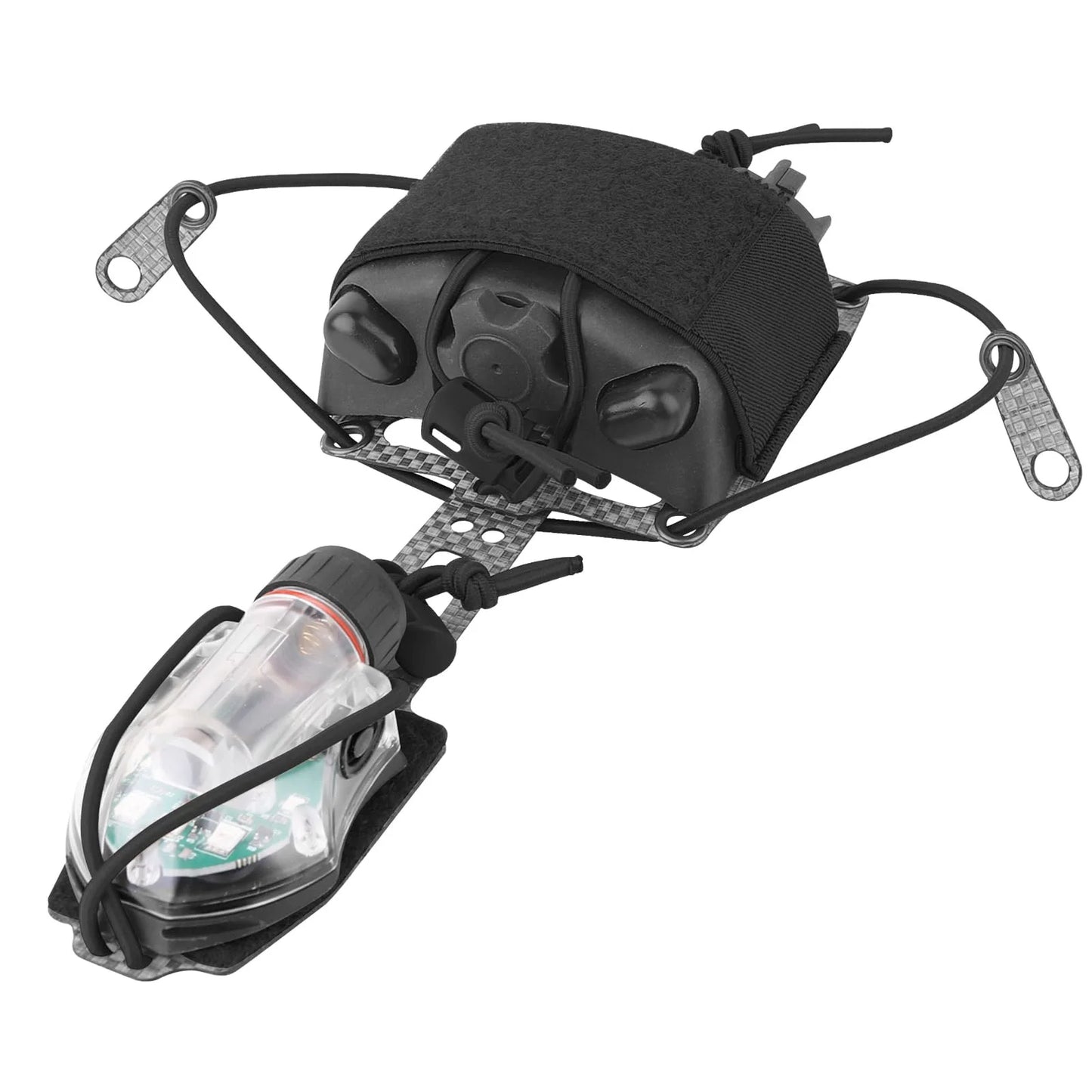 AQzxdc Tatcial Helmet Battery Pouch,PVS NGV T Shape Counterweight Case Retention System with Hook Backing
