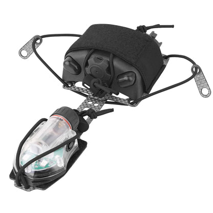 AQzxdc Tatcial Helmet Battery Pouch,PVS NGV T Shape Counterweight Case Retention System with Hook Backing