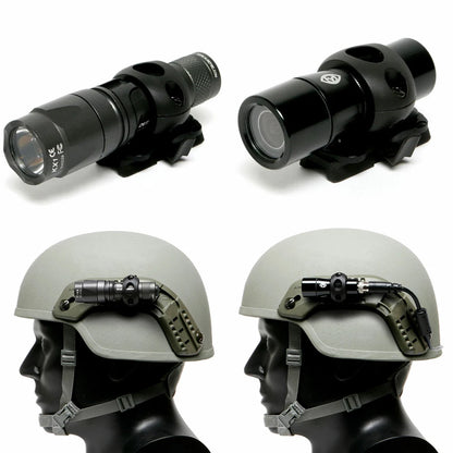 Single Clamp Rail Adaptor, Tactical Flashlight Accessories, Attaches to FAST/ACH/MICH Street Helmets, Fits 20-33MM Torches