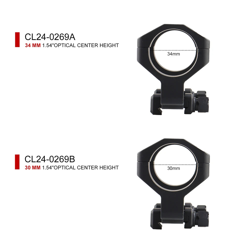 PPT Mounts Airsoft Metal 1.54" Height Cantilever 34MM 30MM Scope Mount Fits 21.2MM Picatinny Rail Rifle Scope Base gs24-0269