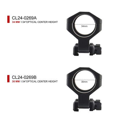 PPT Mounts Airsoft Metal 1.54" Height Cantilever 34MM 30MM Scope Mount Fits 21.2MM Picatinny Rail Rifle Scope Base gs24-0269