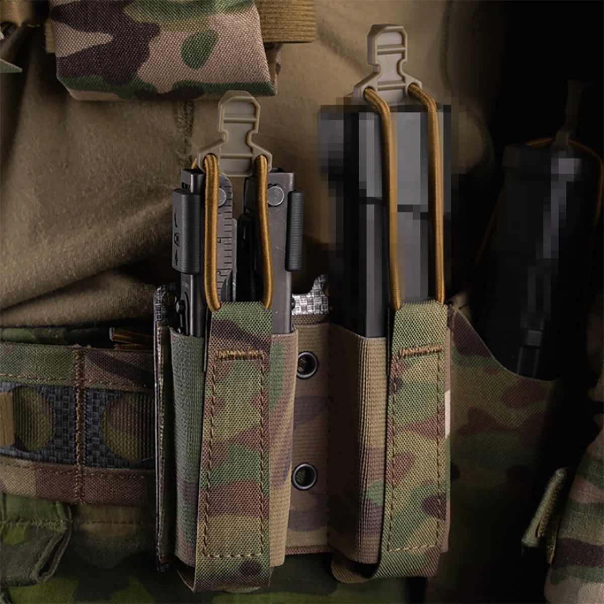 AQzxdc Tactical Assault Left Hand Holster Belt Set with Double Magazine Bag, PHC Sundry Bag, SEAL Quick-Release Medical Kit