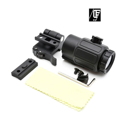 G43 Magnifier Sight 3X with Switch to Side Qick Detach QD Mount for Hunting and Airsoft Rifle Perfect Replica with Full Markings