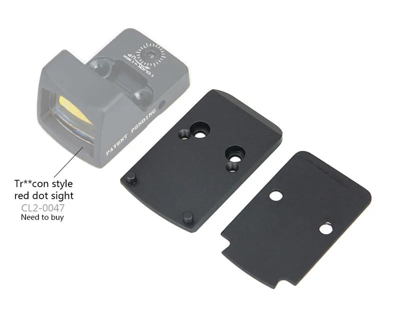 PPT New Arrival Tactical Black Color RMR Adapter Plate For Red Dot 48mm Length gs24-0167