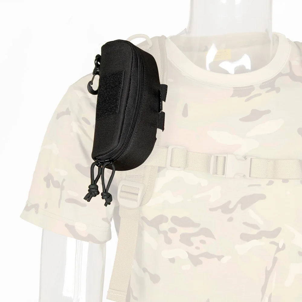 Black  Color Hunting 100D Nylon Tactical  Molle Pouch Glasses Bag for Outdoor  gz60100