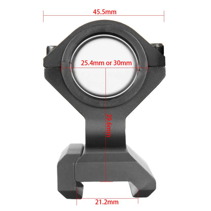 PPT Tactical aluminum Double Ring Rifle Scopes Mount 25.4mm-30mm fits 21.2mm rail gz240200